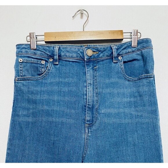 Asos Denim High Waist Jeans Womens Size 32 Medium Wash Stretch Skinny - Picture 2 of 6